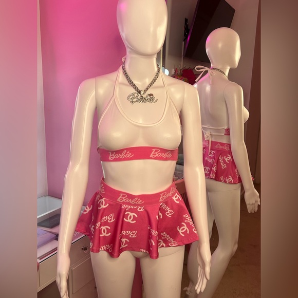 Barbie 2 Piece Lingerie Set: Barbie Skirt and Sheer Top Small - Picture 5 of 7